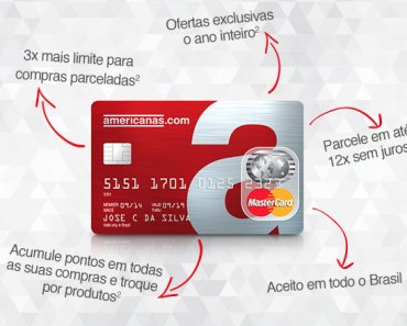 Faça suas compras online com o Cartão Americanas.com